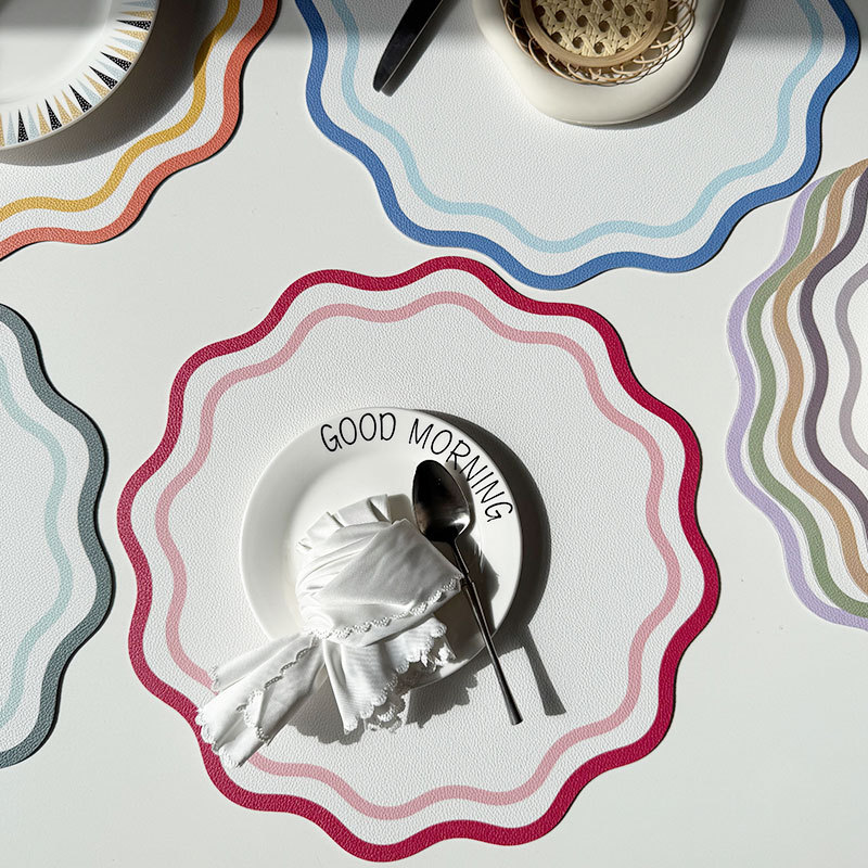 Desk Mat Leather - Tovaglietta in pelle stampata a forma