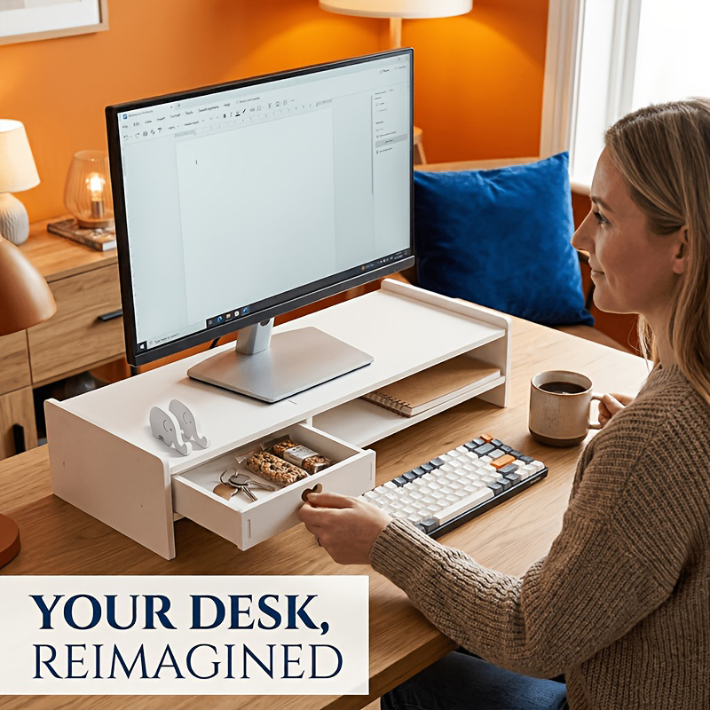 Home Office Programmer - Supporto per Monitor Minimalista in PVC