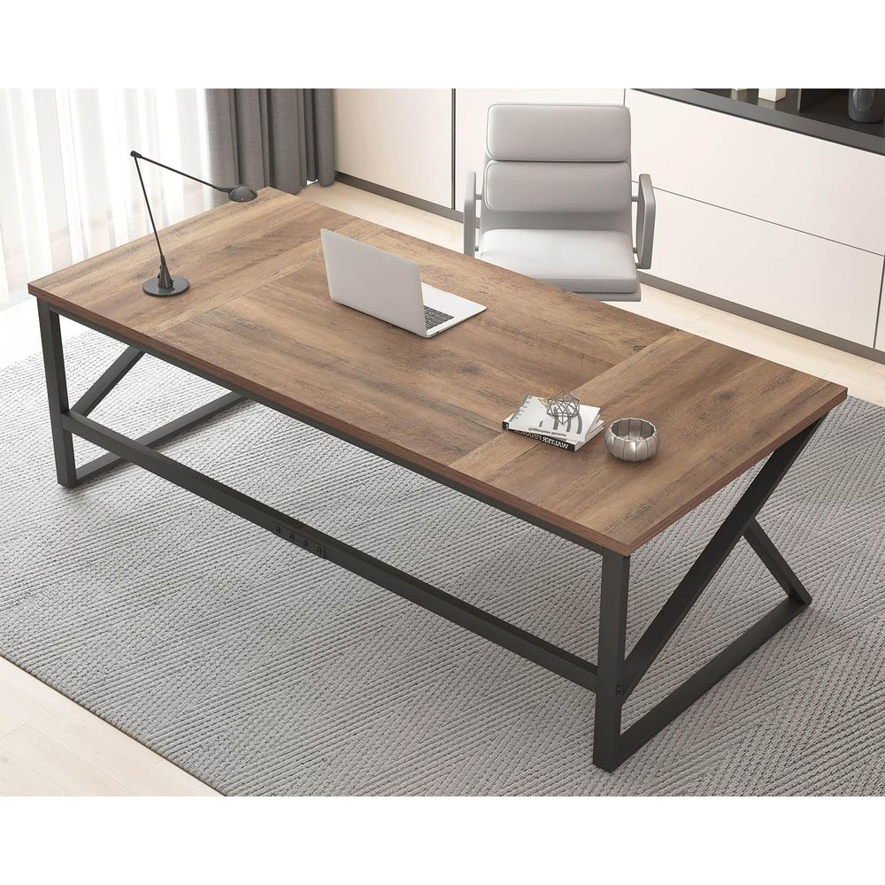 Home Office With Two Desks - Scrivania Doppia Extra Lunga 70 per