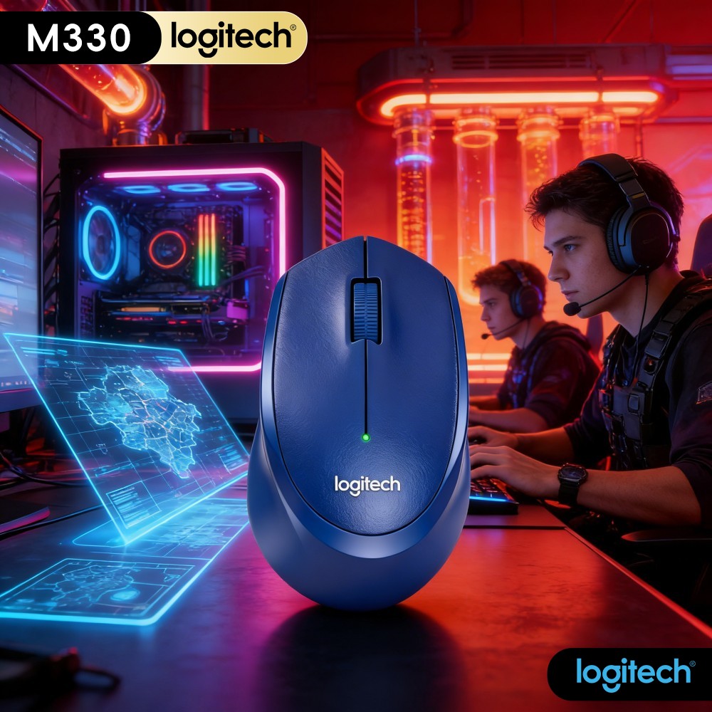 Home Office For Mac - Mouse Wireless Ergonomico Logitech M330 2.4G
