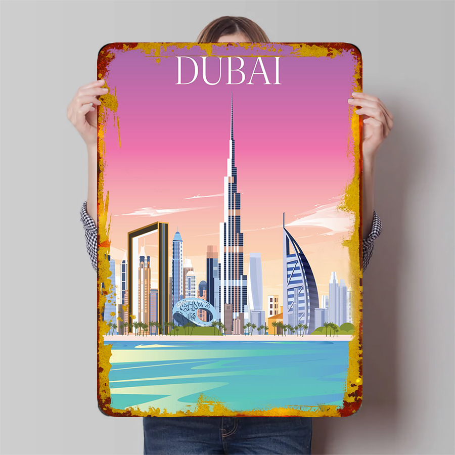 Home Office Dubai - Dubai SkylineModern Dubai Cityscape Wall Art