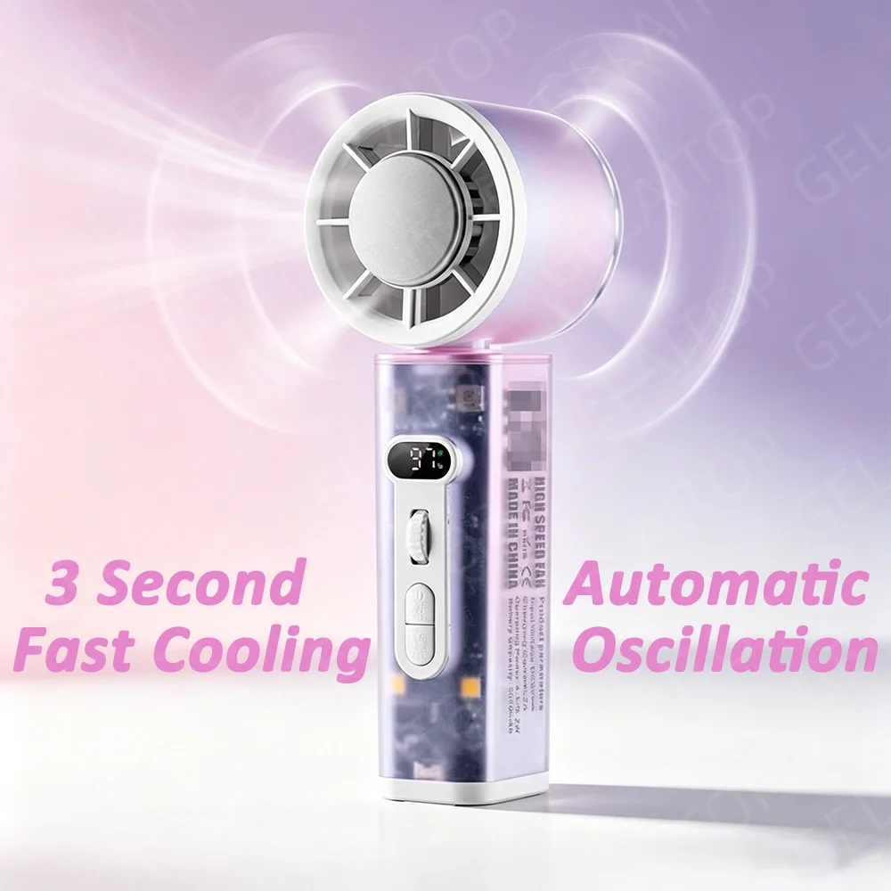 Usb Desk Fan - Ventilatore Portatile 2026 con Oscillazione Automatica,