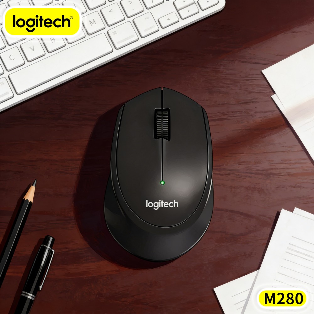 Home Office For Mac - Mouse wireless Logitech M280, batteria a