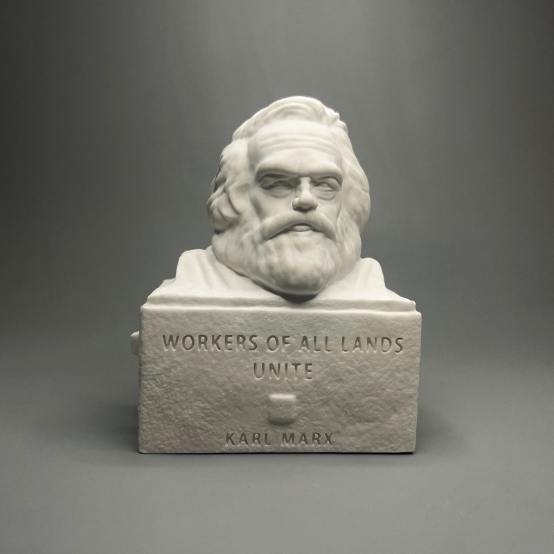 Home Office Library - Busto in gesso di Karl Marx,