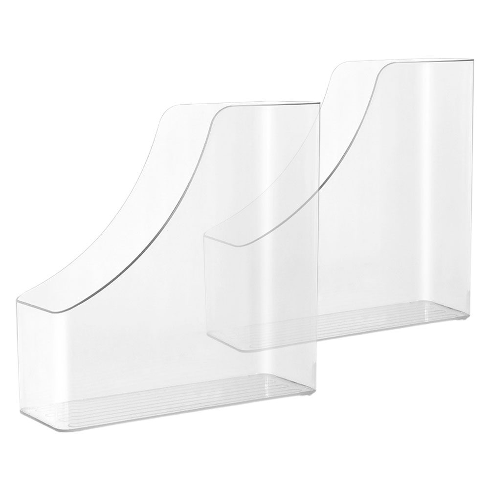 Home Office Library - 2 Scatole Portadocumenti Trasparenti, Organizzatore da
