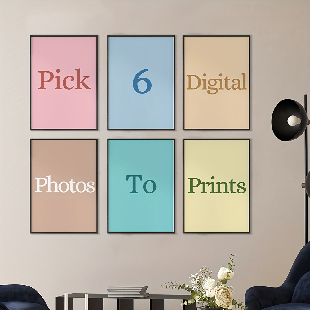 Home Office Photos - Set di 6 Stampe Personalizzate su