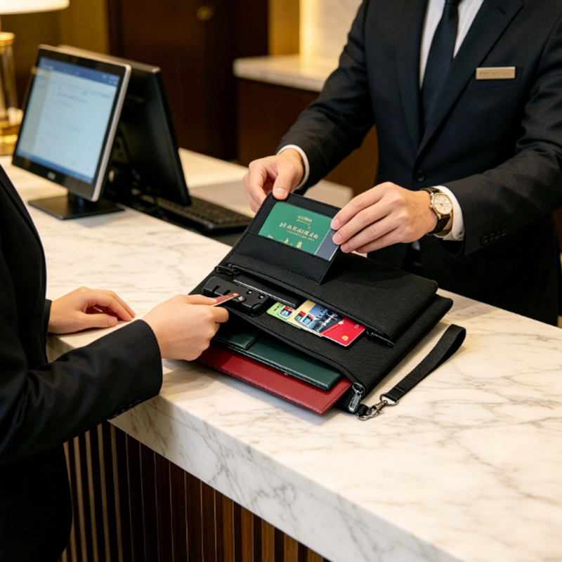 Home Office Passport - Borsa organizer per documenti ignifuga a