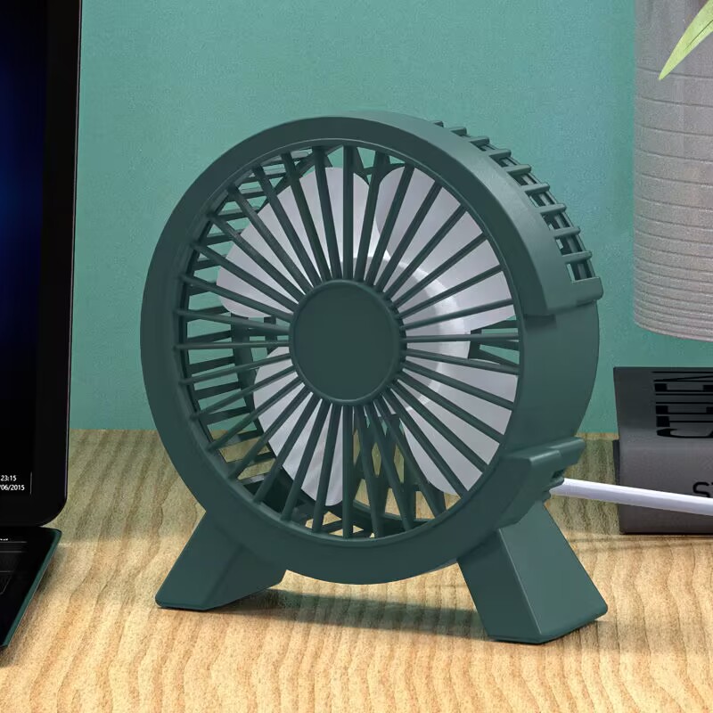 Usb Desk Fan - Mini Ventilatore da Tavolo Ricaricabile USB,