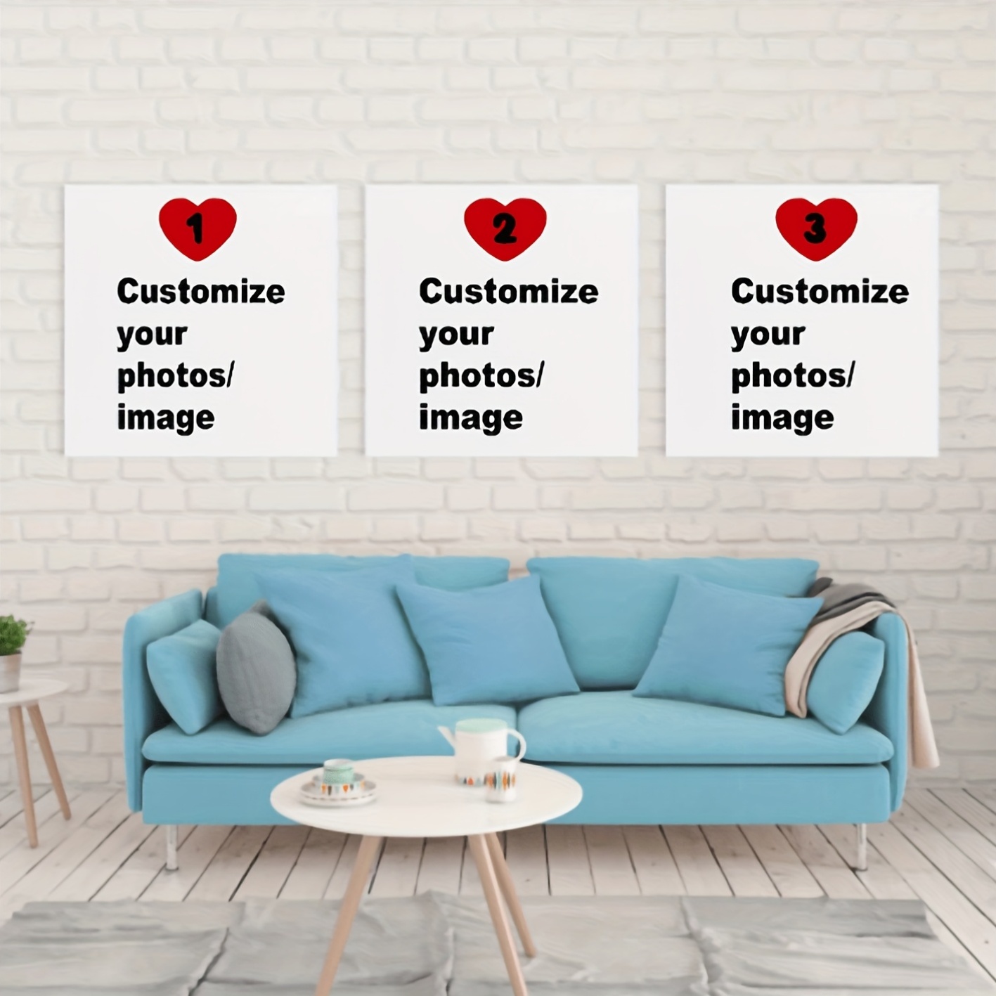 Home Office Photos - 3 pezzi/set poster su tela quadrato