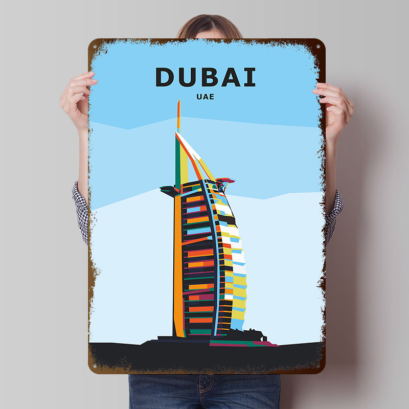 Home Office Dubai - Poster in Latta 'Viaggio a Dubai',