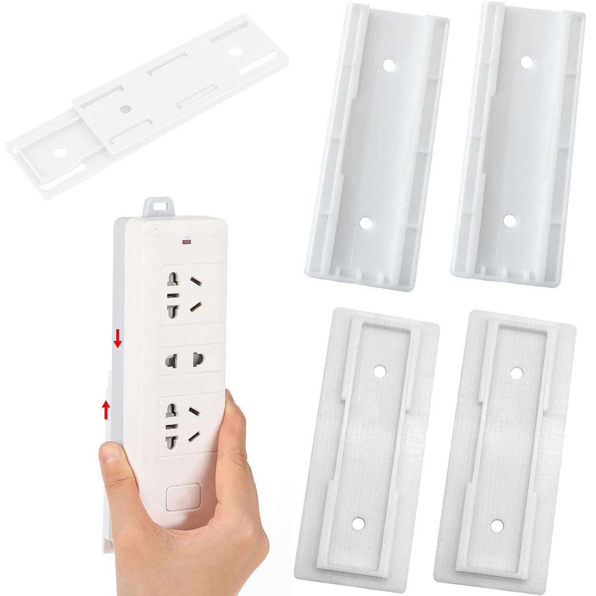 Power Strip Desk - Supporto per Multipresa da 2/4 Pezzi