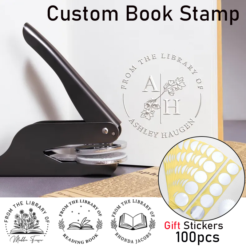 Home Office Library - Goffratore di libri personalizzato, kit di