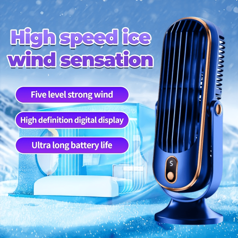 Usb Desk Fan - Ventilatore USB Portatile | 5 velocità,