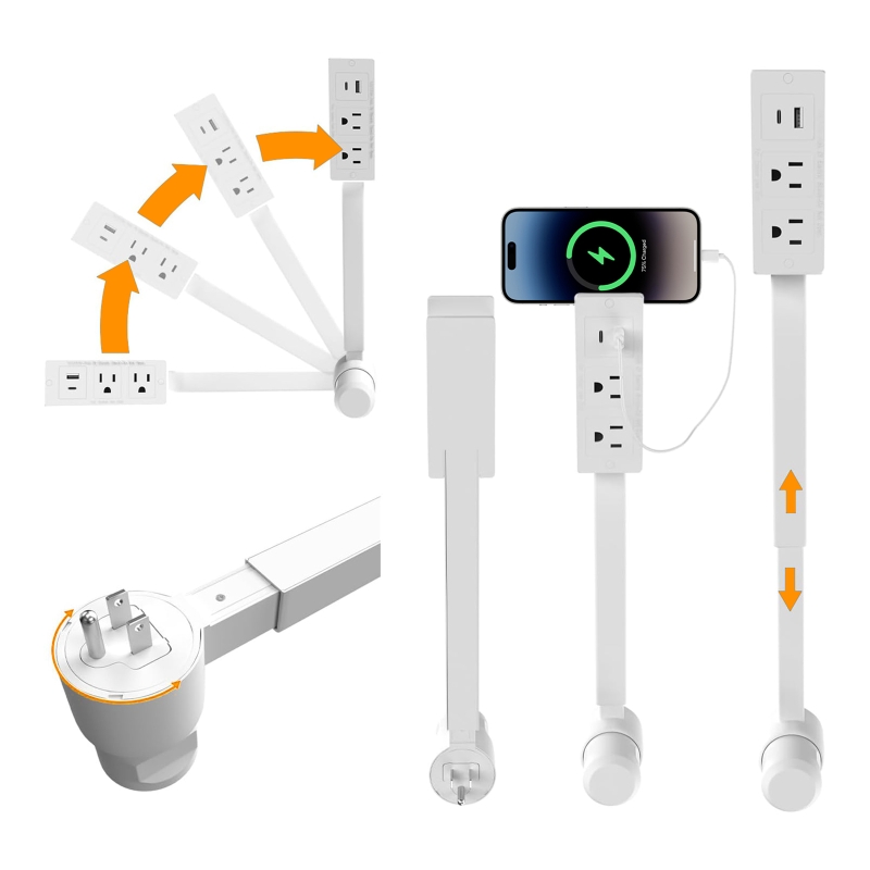 Power Strip Desk - Prolunga per Presa Elettrica a Lunghezza