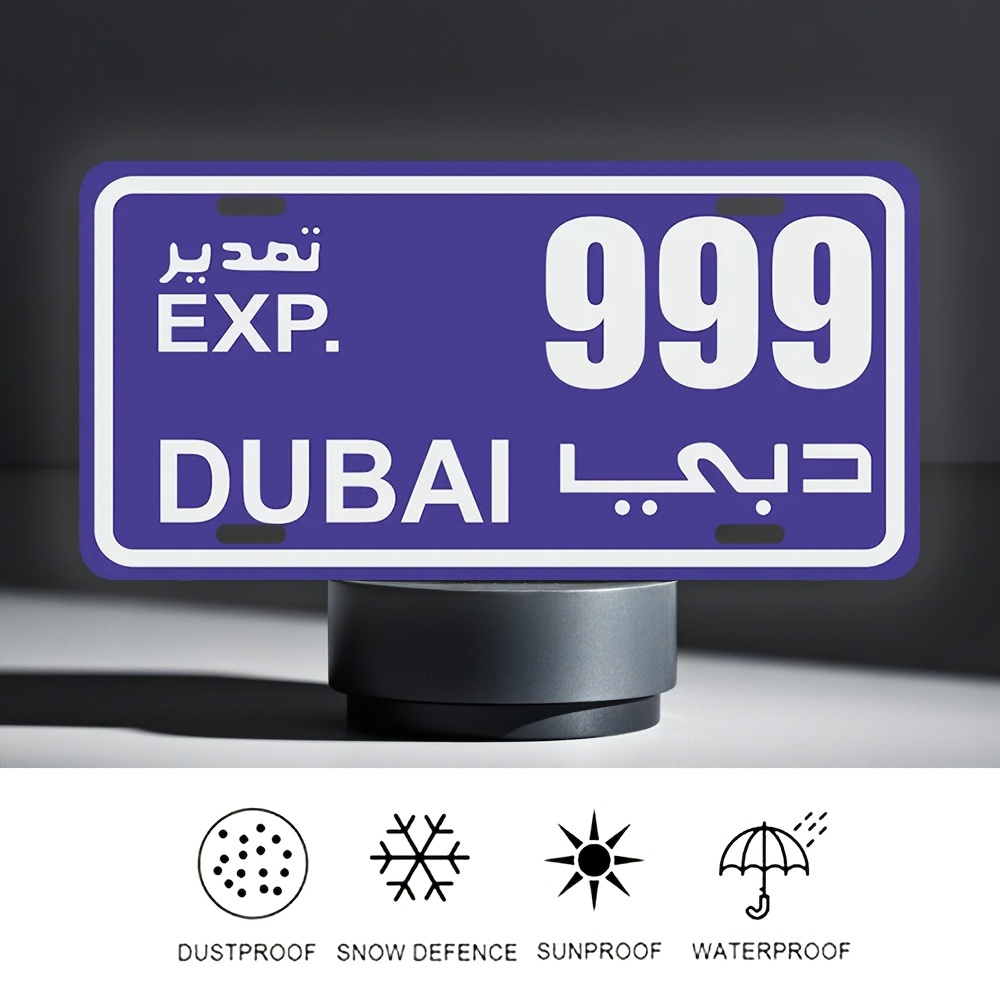 Home Office Dubai - Targa da parete in metallo con