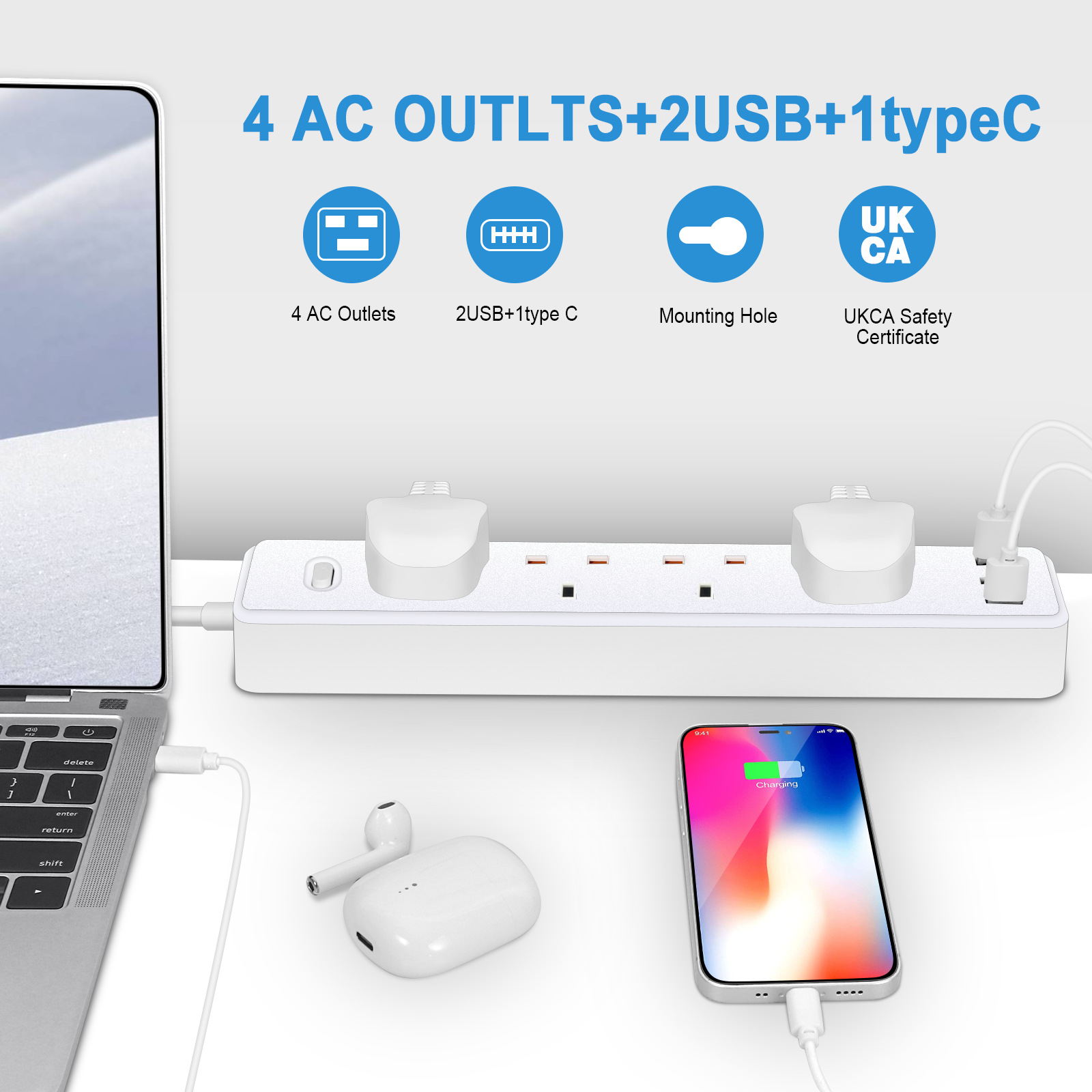 Presa elettrica per ciabatta U - Power Strip Desk recensione e prezzo