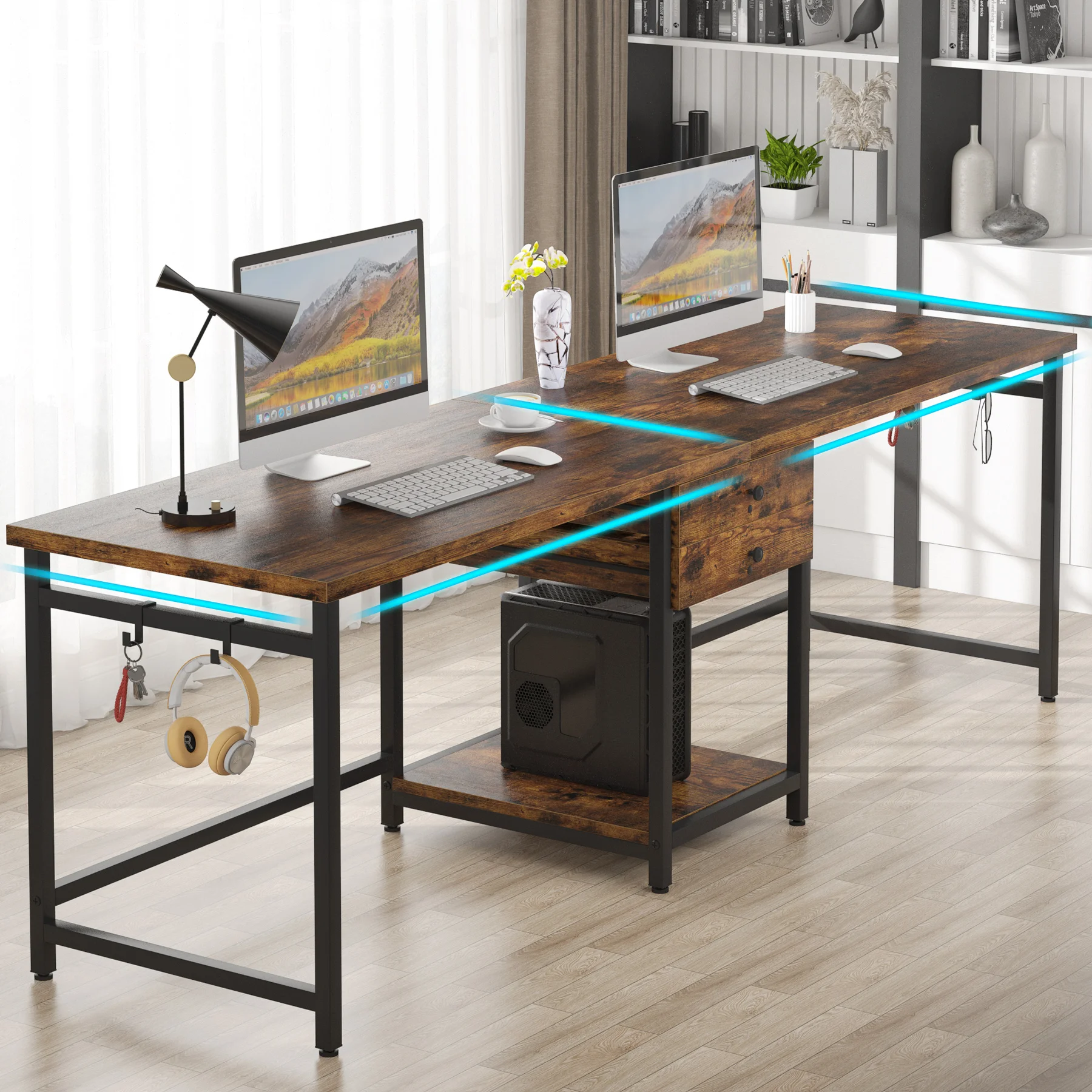 Tribesigns scrivania per due p - Home Office With Two Desks recensione e prezzo