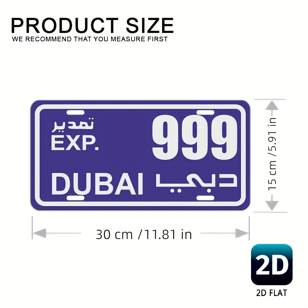 Targa da parete in metallo per - Home Office Dubai recensione e prezzo