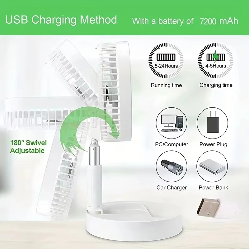 Ventilatore retrattile portati - Usb Desk Fan recensione e prezzo