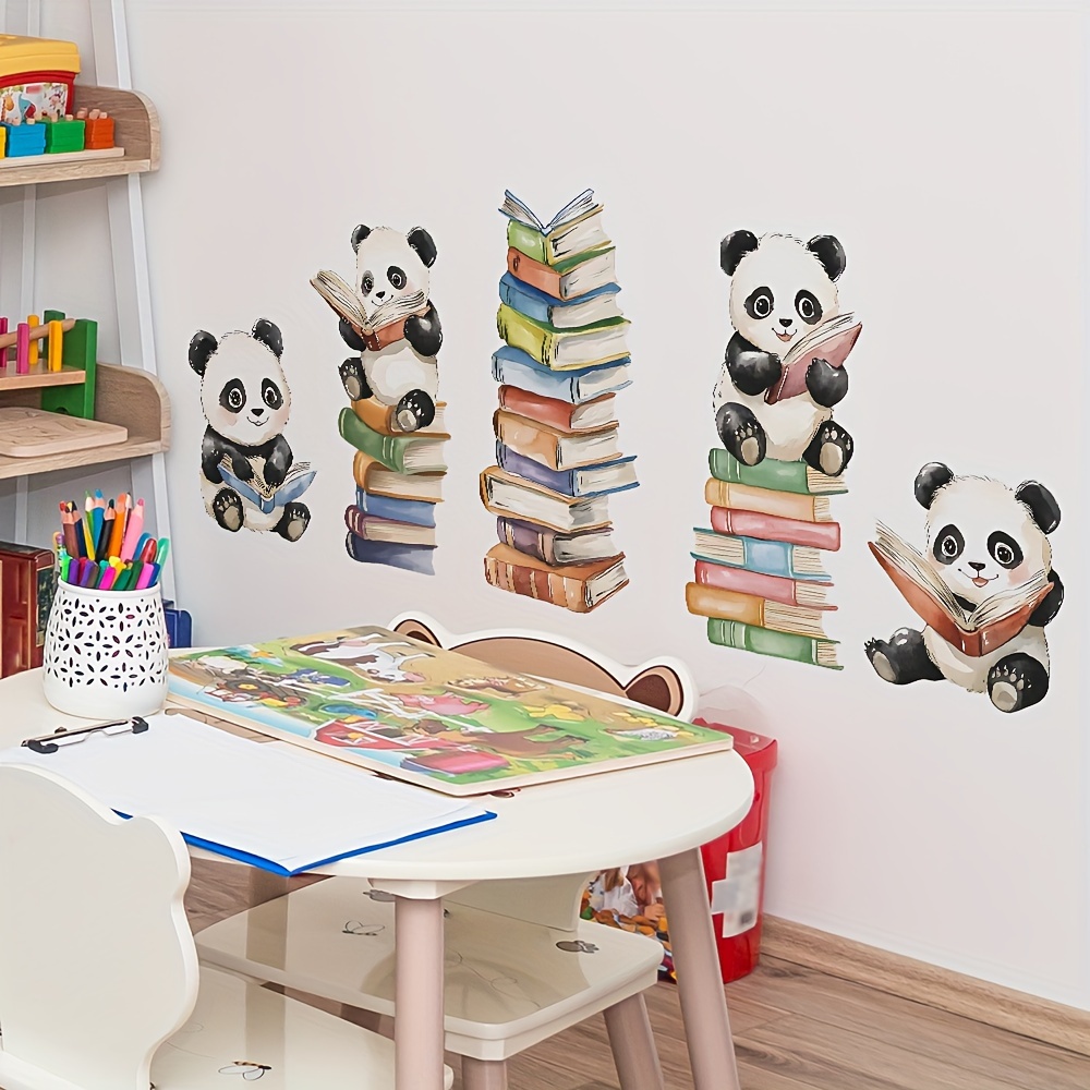 Cartoon Panda Leggi adesivi mu - Home Office Library recensione e prezzo