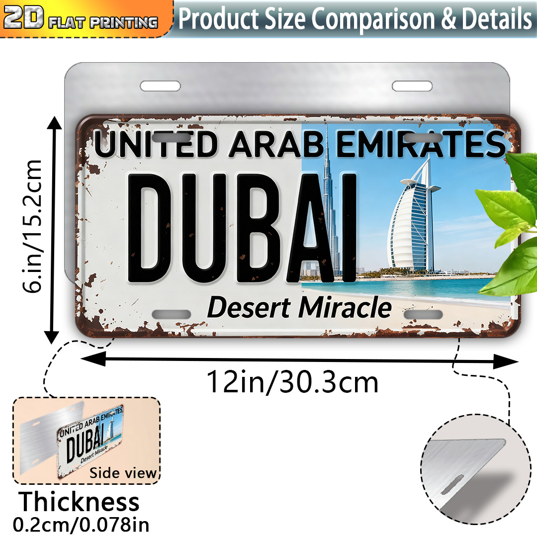 Targa in metallo vintage 2D pi - Home Office Dubai recensione e prezzo