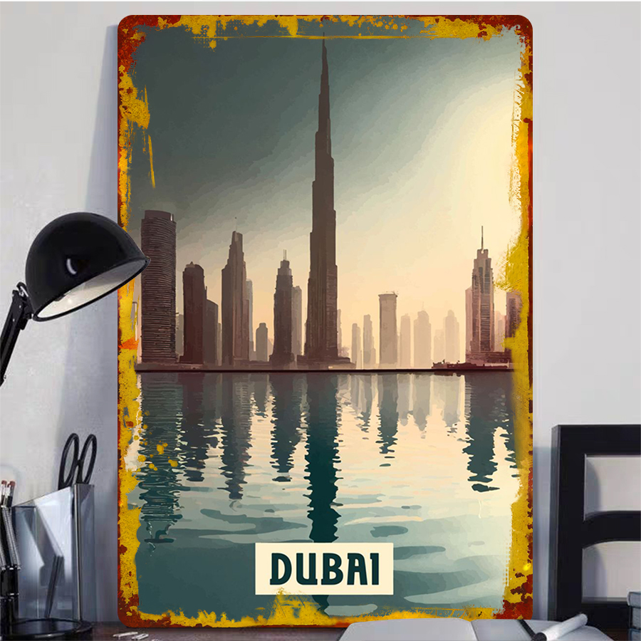 Dubai Skyline al tramonto Arte - Home Office Dubai recensione e prezzo