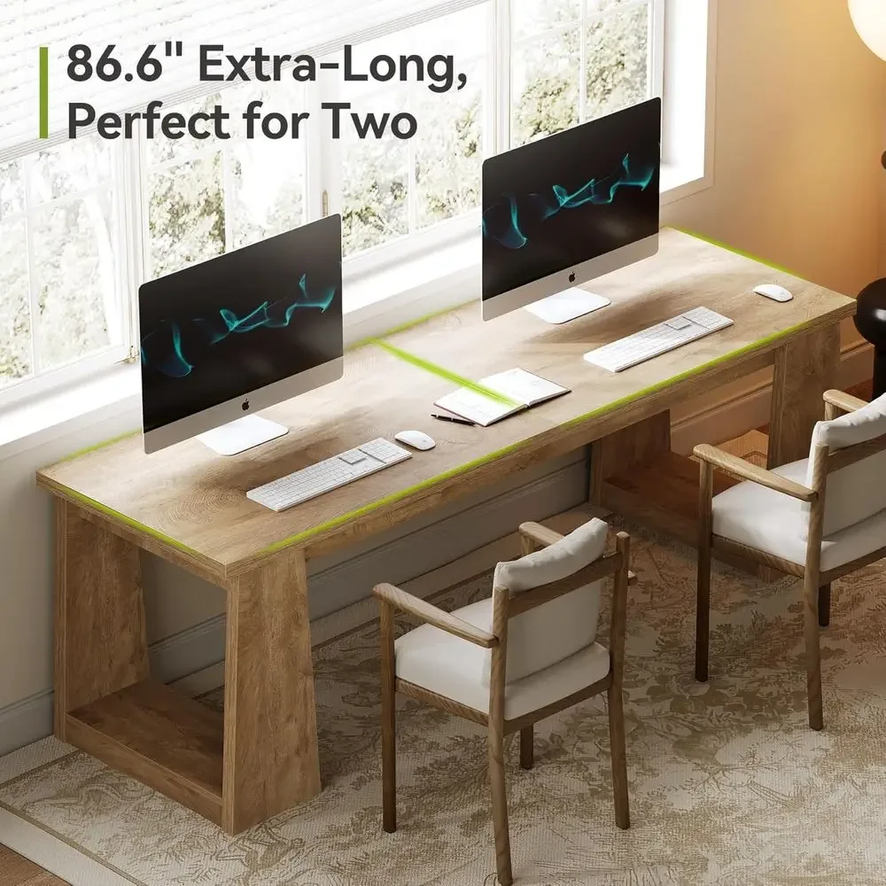 Scrivania Rustica Marrone per  - Home Office With Two Desks recensione e prezzo
