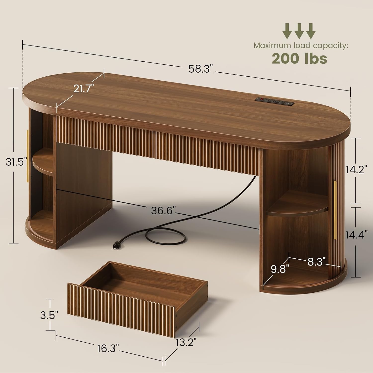 Scrivania da ufficio con 2 cas - Power Strip Desk recensione e prezzo
